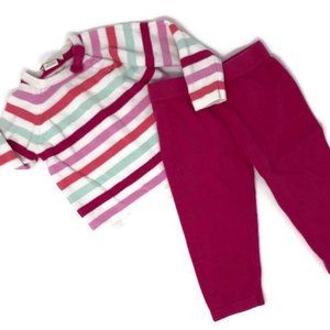 Kate Spade multi stripe sweater and legging set